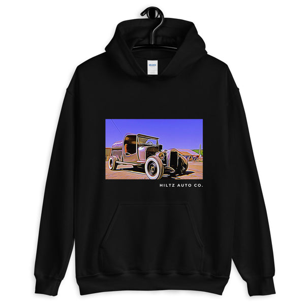 unisex hoodie // rockabilly c-cab truck